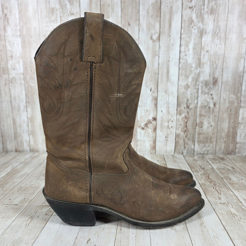 Durango Womens RD4112 Westn Shaft Stitch Tan Leather Cowboy Boots 8M
